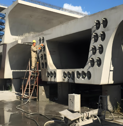 谢通门压浆料施工流程及注意事项